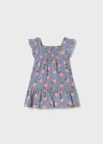 Blue w/Red Flowers Dress - Select Size