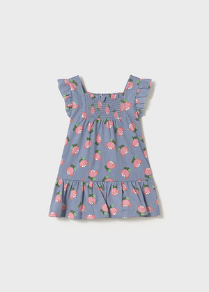 Blue w/Red Flowers Dress - Select Size