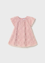 Pink Embroidered Tulle Dress - Select Size