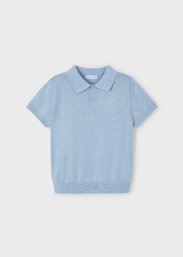 Light Blue Knit Polo - Select Size