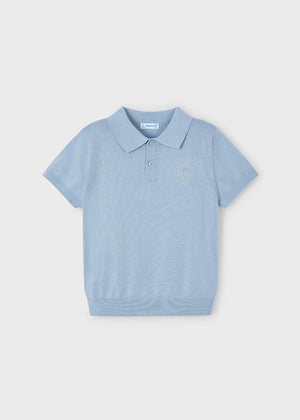Light Blue Knit Polo - Select Size
