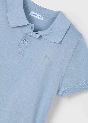 Light Blue Knit Polo - Select Size