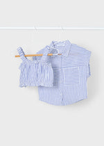 Indigo 2-Piece Striped Blouse - Select Size