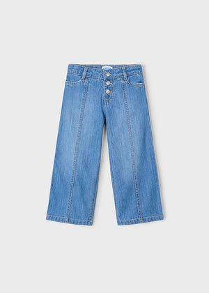 Medium Denim Girls Wide Leg Jeans - Select Size
