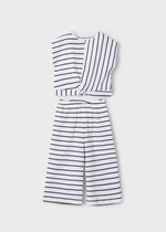 Black & White Stripe Shirt and Pant Set - Select Size