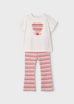 Salmon Flared Leggings & Shirt Set - Select Size