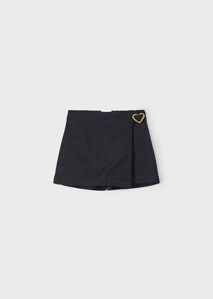 Black Heart Buckle Skort - Select Size