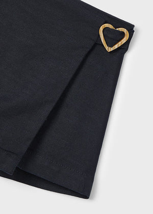 Black Heart Buckle Skort - Select Size
