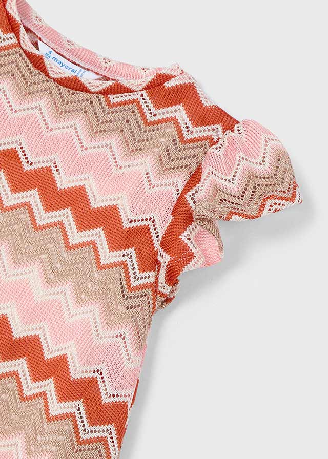 Salmon Zigzag Dress - Select Size