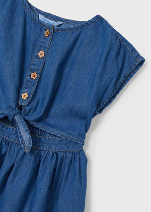 Medium Denim Flowy Buttoned Dress - Select Size