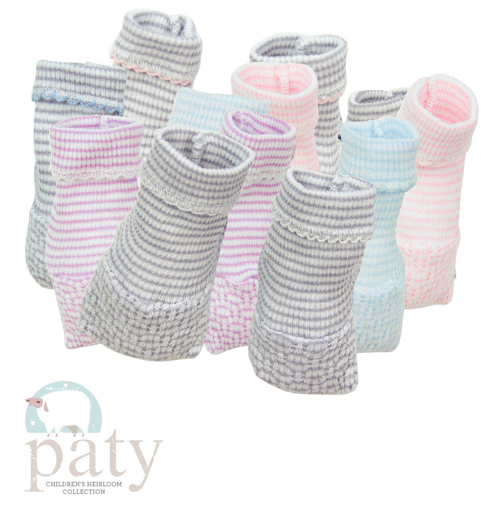 Paty Stripe Booties - Choose Color