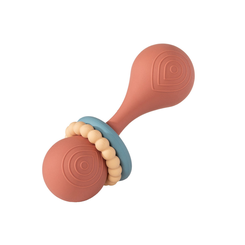 Simply Silicone Red Clay Rattle