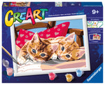 Two Cuddly Cats CreArt Paint By Numbers Kit