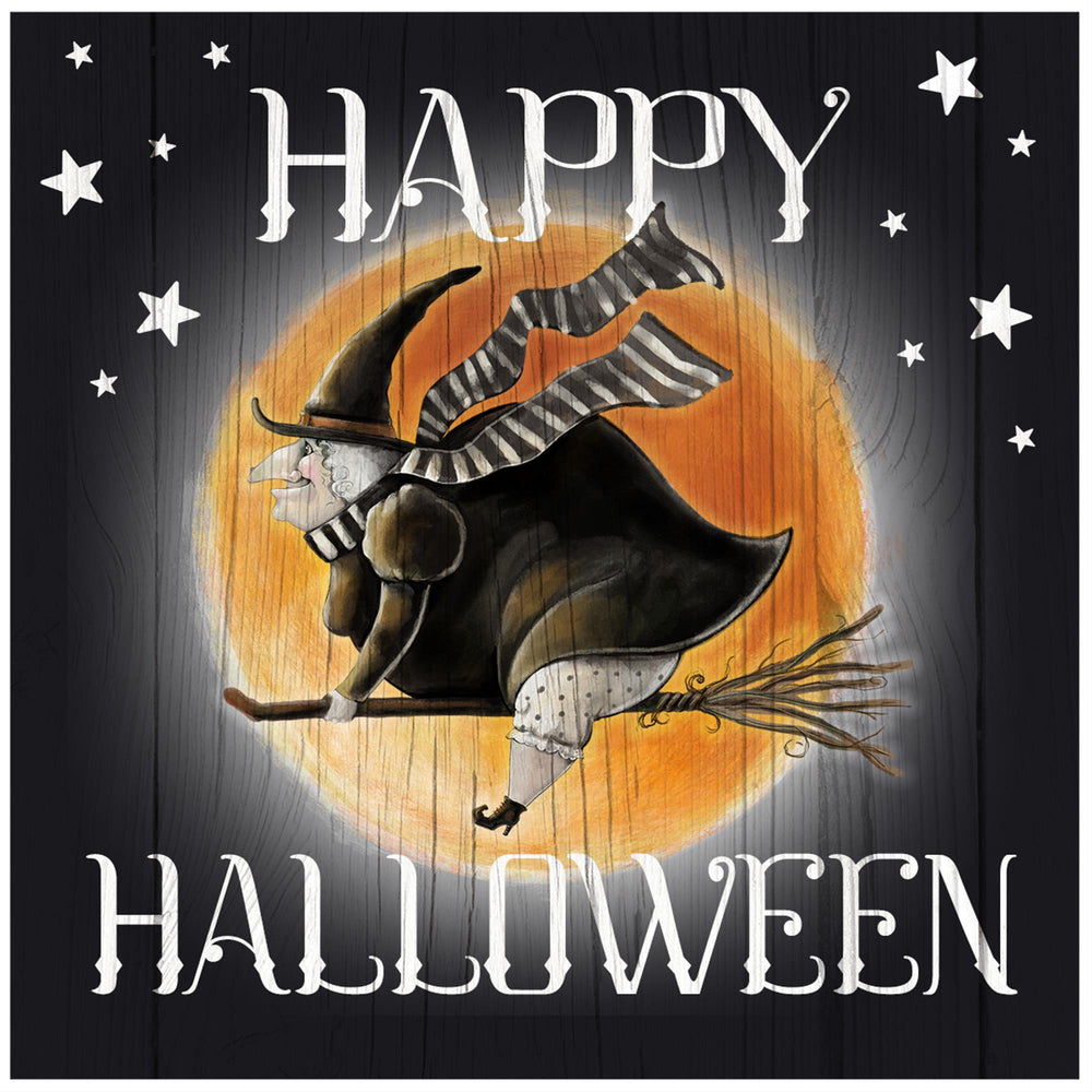 Wood Happy Halloween Wall Plaque
