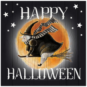 Wood Happy Halloween Wall Plaque