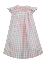 Pink Check Girl's Angel Wing Bishop - Select Size