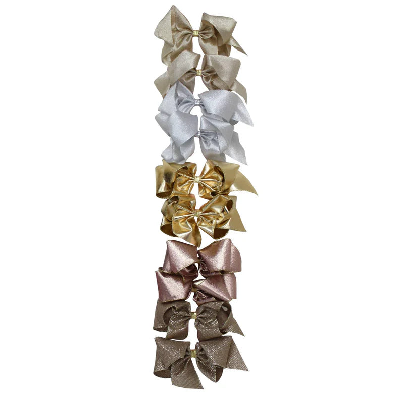 Small 5” Metallic Bows - Select Color