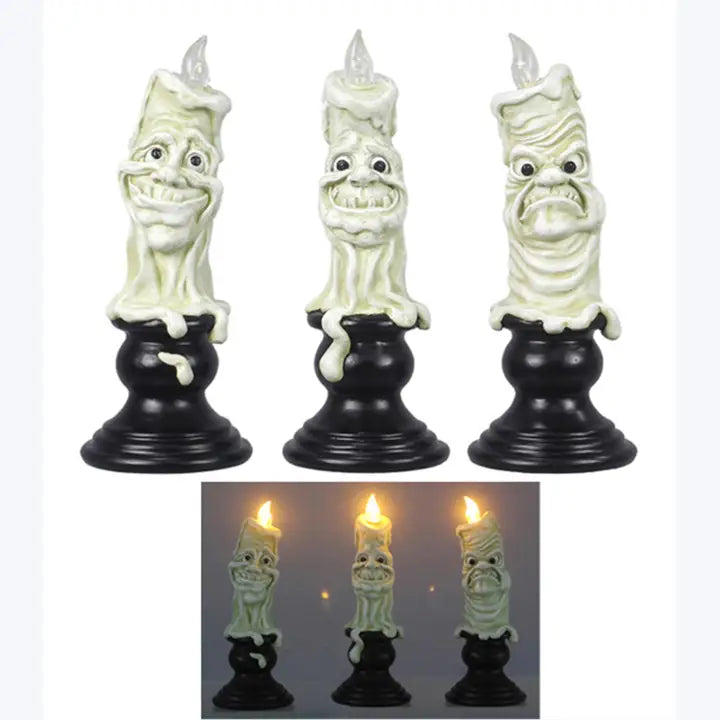 Resin Halloween Candle Stick Figurine