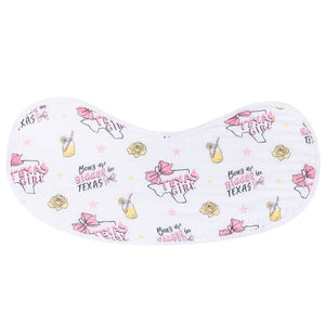 Texas Girl 2-in-1 Burp Cloth and Bib