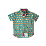 Pumpkin Spice Short Sleeve Shirt in Sage Green - Select Size