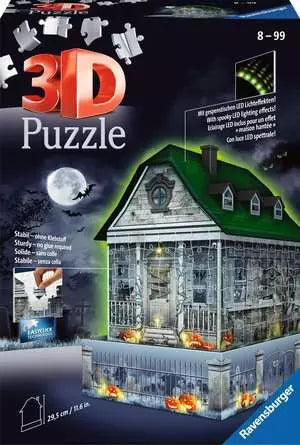 3D Puzzle Building Haunted House Night Edition 216 Pieces