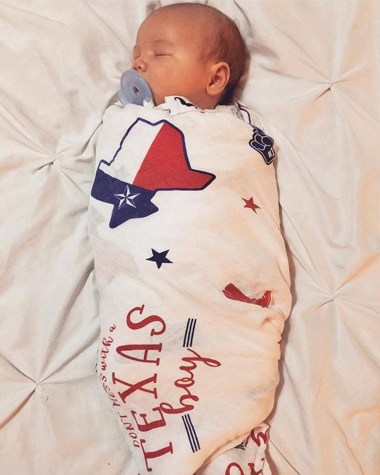 Texas Boy Swaddle Blanket