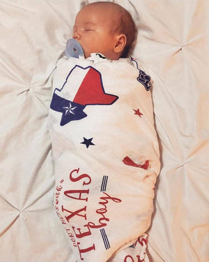 Texas Boy Swaddle Blanket