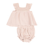 Rose Smoke Crochet Top & Bloomer - Select Size