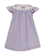 Daisies Lilac Strip Knit Bishop w/Insert - Select Size