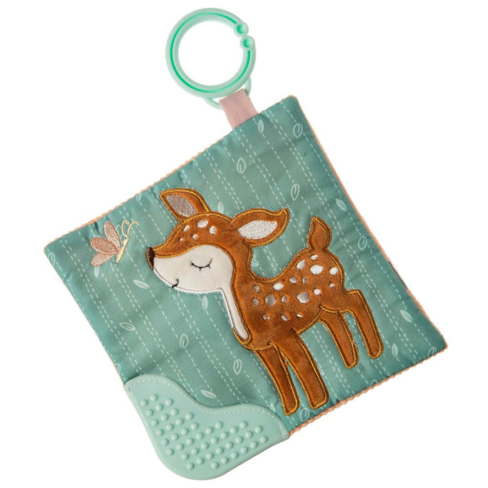 Amber Fawn Crinkle Teether – 6"×6″