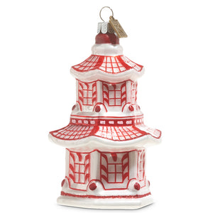 4.25" Red Pagoda Ornament