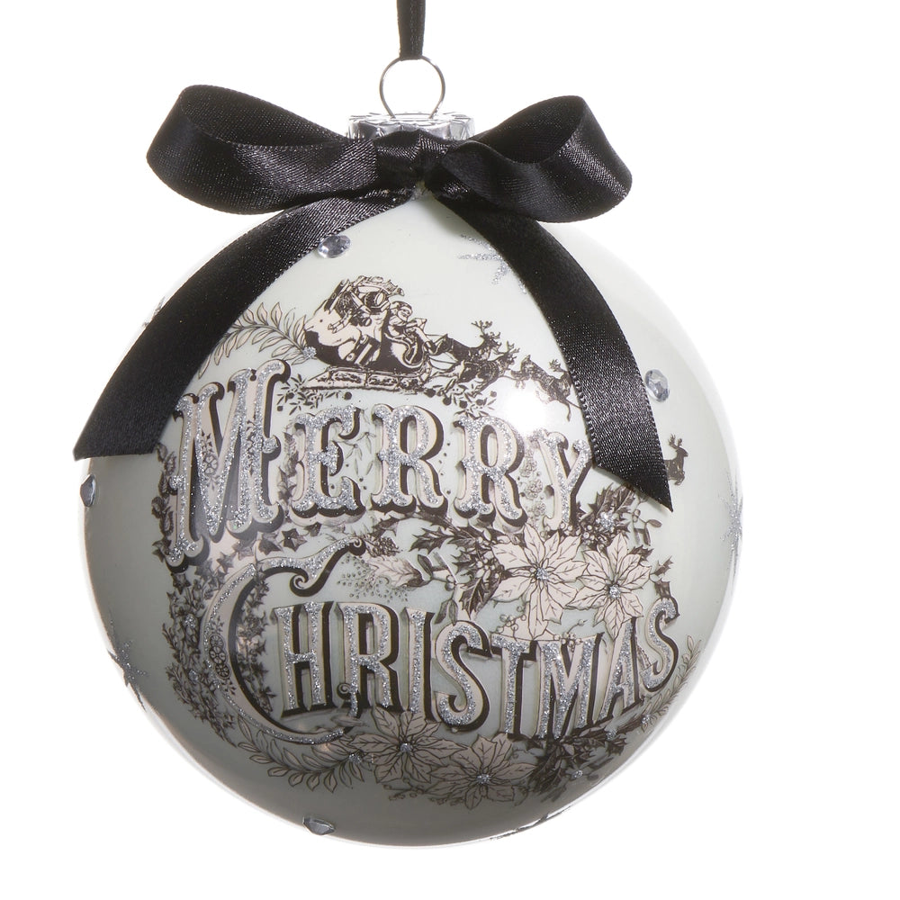 Vintage Merry Christmas Ornament - 5"