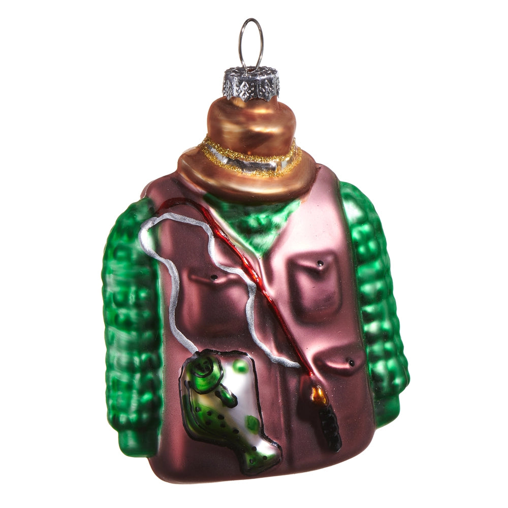 Fishing Vest Ornament - 3.5"