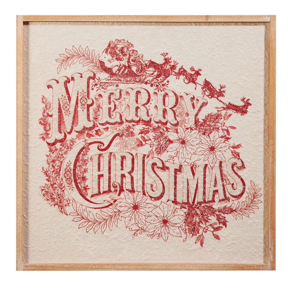 Merry Christmas Vintage Wall Decor - 18"
