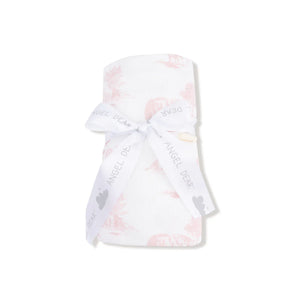 Pink Farm Toile Swaddle Blanket