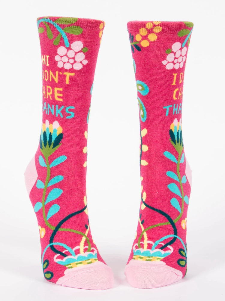 Hi. I Don't Care. - Women's Crew Socks