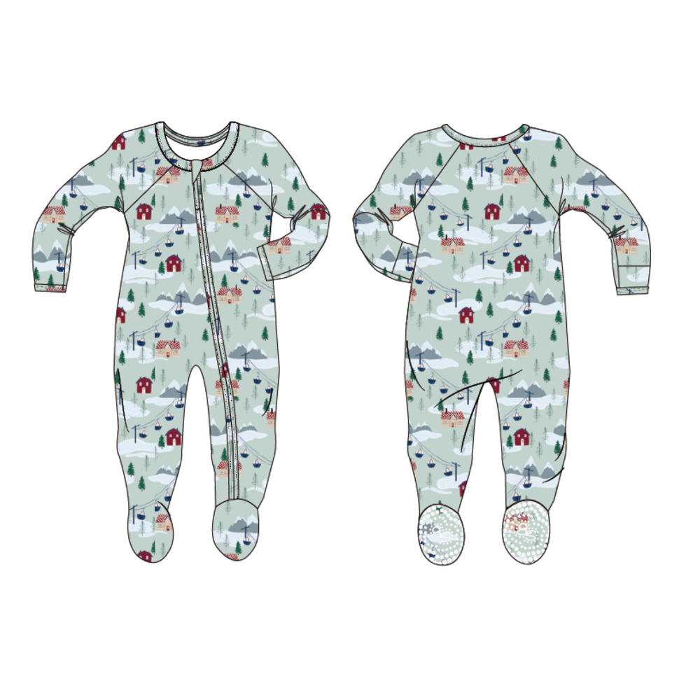 What Goes Up Zipper Footie - Select Size
