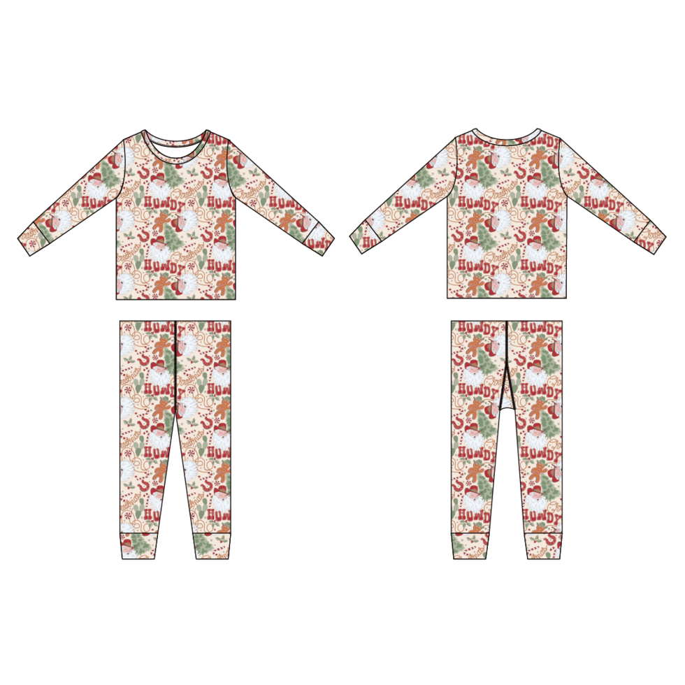 Howdy Santa Big Kid Pajama - Select Size