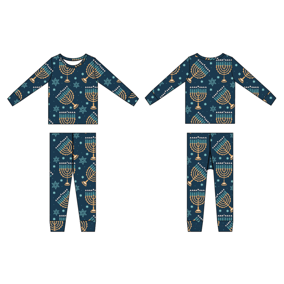Aura Of The Menorah Big Kid Pajama - Select Size