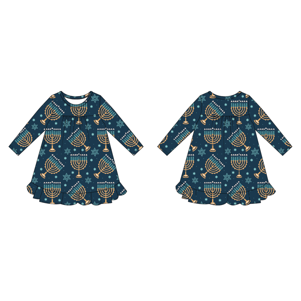Aura Of The Menorah Boho Dress