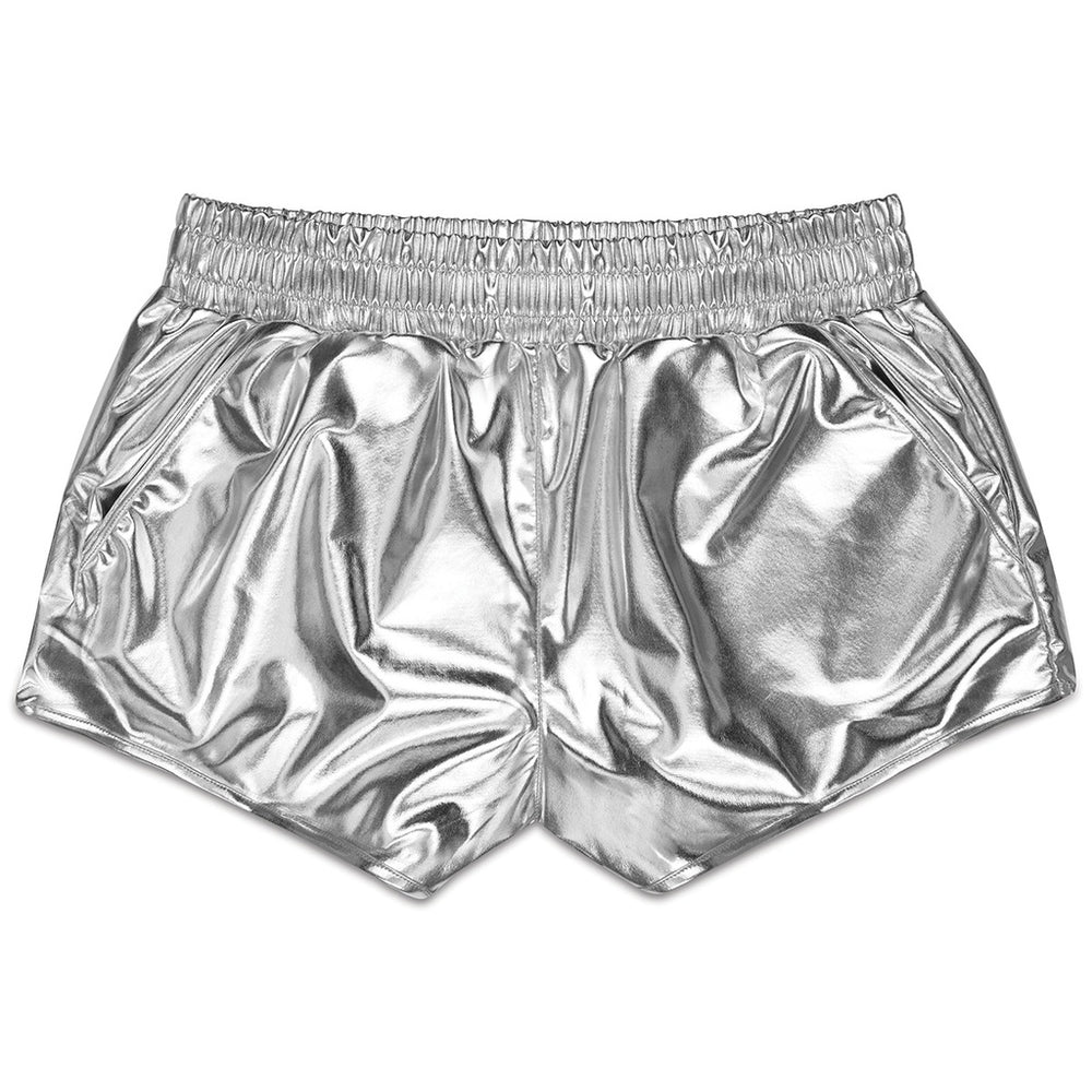 Silver Metallic Shorts - Select Size