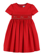 Holly Berry Smock Dress in Red - Select Size