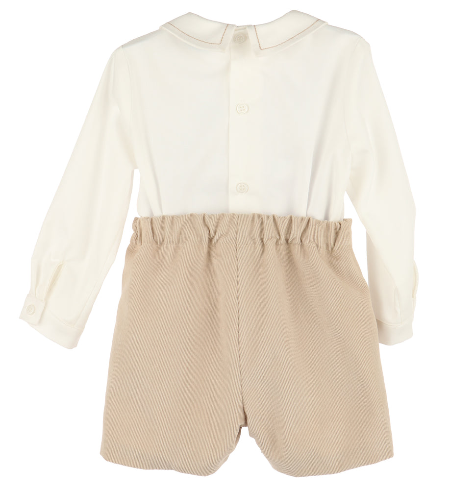 Beige Cozy Cord Romper - Select Size
