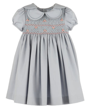 Blue Hydrangeas Smock Petal Dress - Select Size
