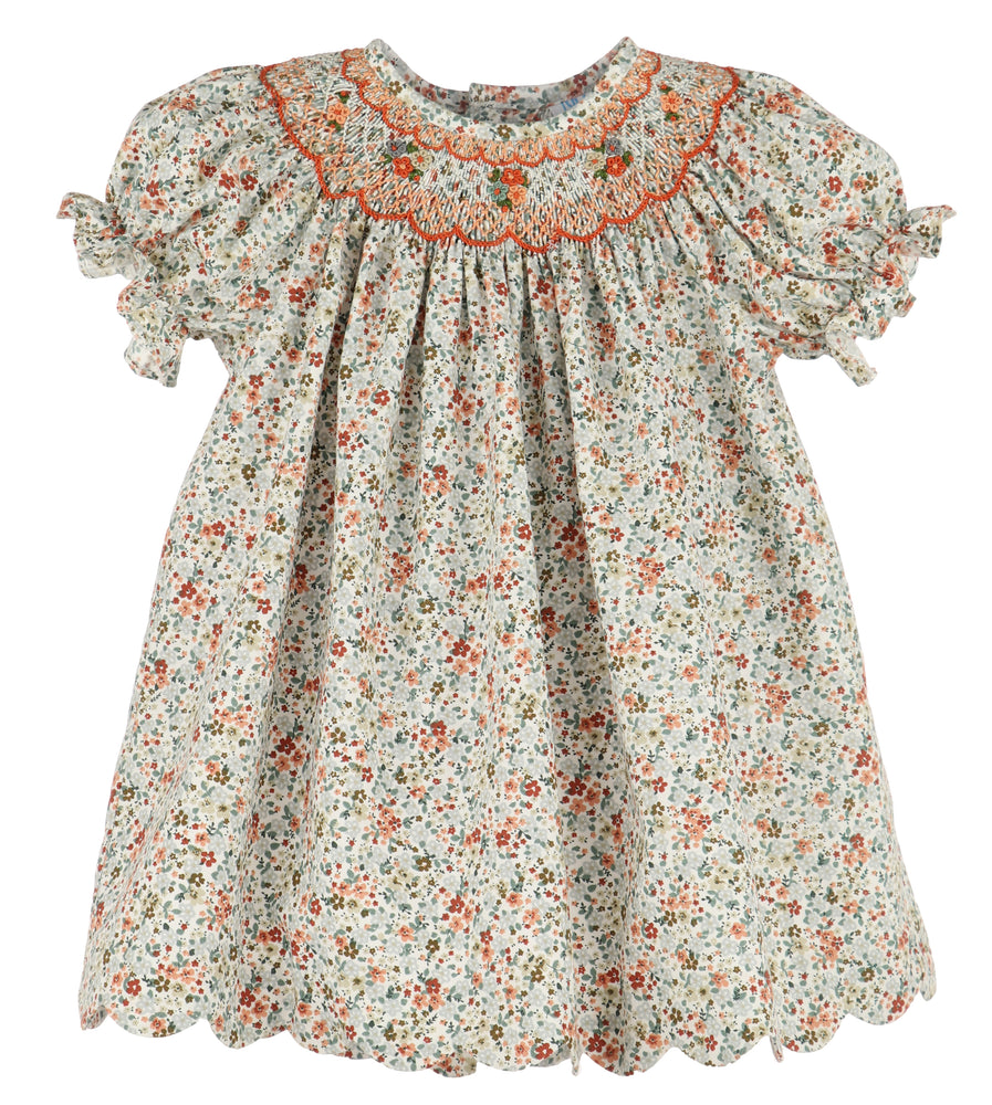 Autumn Glow Green Smock Bishop - Select Size