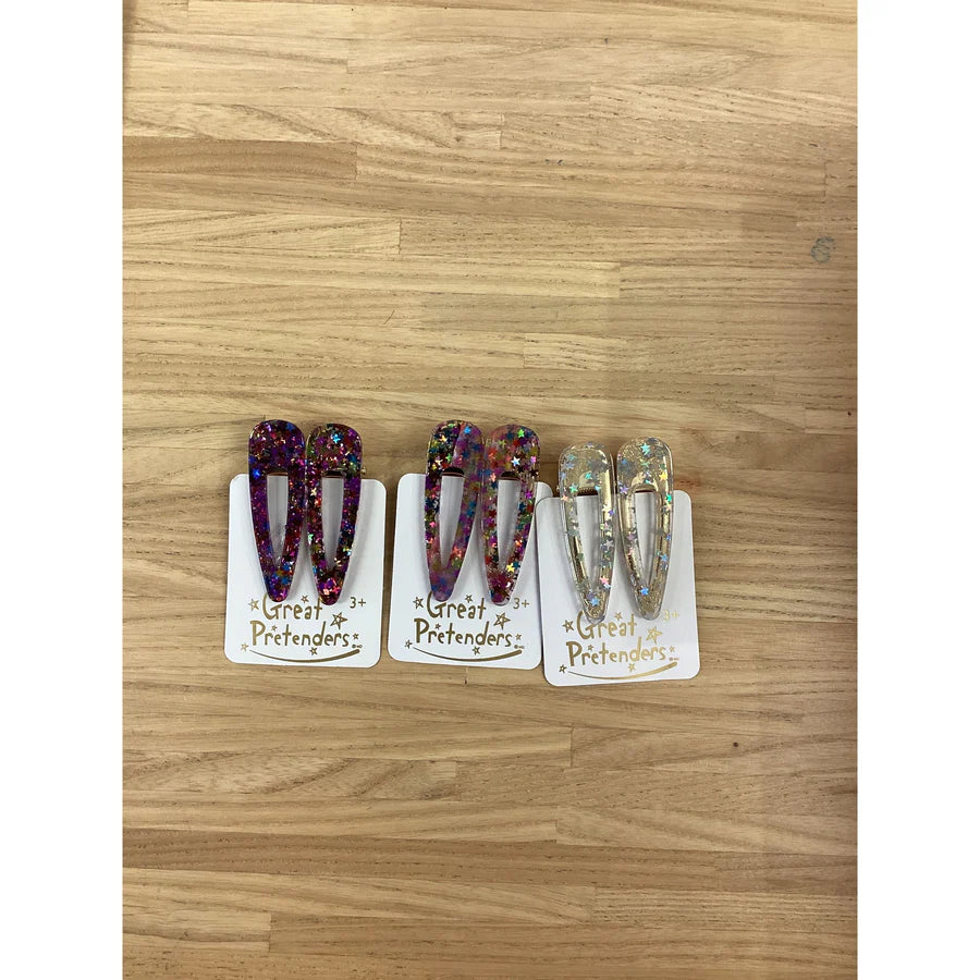 Boutique Gel Sparkle Hair Clips