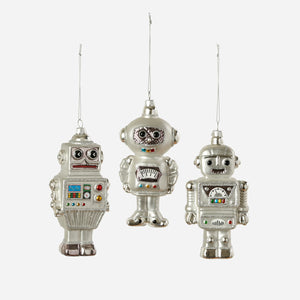 Silver Robot Ornament