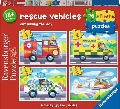 Rescue Vehicles  2 + 3 + 4 + 5 Piece Puzzle