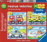 Rescue Vehicles  2 + 3 + 4 + 5 Piece Puzzle