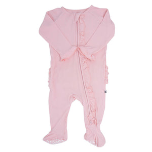 Perfect Pink Ruffle Footie - Select Size